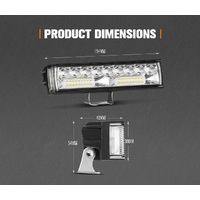 LIGHTFOX Pair 6inch Osram LED Light Pods Combo Beam Light Bar Reverse Offroad 4x4