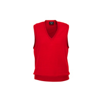 Ladies V-Neck Vest Red 4XL