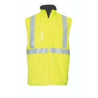 KM Workwear Fleece-Lined Waterproof Vest with Tape 3XS Orange/Navy
