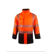 KM Workwear Waterproof Interchangeable Jacket with Tape 3XS Orange/Navy