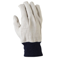 Cotton Drill knitted wrist Mens Carded 12x Pack