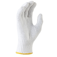 Maxisafe Bleached Knitted Poly Cotton Liner Glove Mens 12x Pack