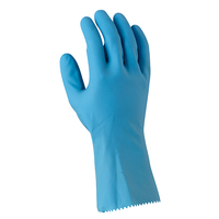 Maxisafe Blue Latex Silverlined Glove 33cm size 6-6.5 12x Pack