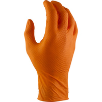 ORANGE SHIELD Extra Heavy Duty Disposable Nitrile Gloves Box 100 Medium 10x Pack
