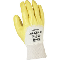 Sandfire Yellow Nitrile 3/4 Dipped Glove Medium 12x Pack