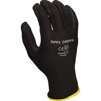 Maxisafe 'Rippa Grippa' Black Nitrile Coated Synthetic Glove Medium 12x Pack