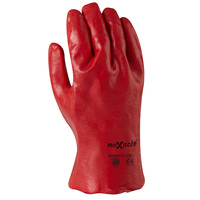Maxisafe Red PVC single dipped 27cm Carded 12x Pack
