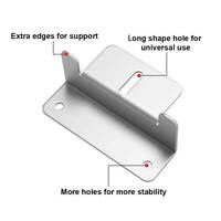 MOBI 4PCS Solar Panel Z Brackets Aluminum Mounting Set For Flat Curved Roof