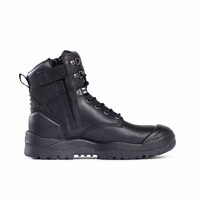 Mongrel Boots High Leg Zipsider Boot W/ Scuff Cap AU/UK 5 (US 6) Black