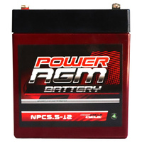 5.5AH AMP Hour SLA 12V Alarm Battery By Power AGM