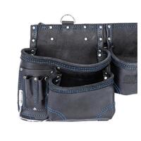 OX Trade Black Leather 12 Pocket Construction Apron OX-T265601