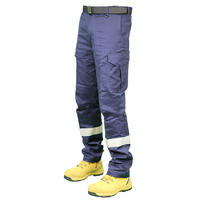 WORKIT Stretch Ripstop Modern Fit Taped Cargo Pants Navy 102ST
