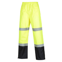 WORKIT Hi-Vis Wet Weather 2 Tone Taped Rain Pants Orange/Navy 2XL