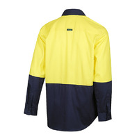 WORKIT Hi-Vis 2 Tone Regular Weight Shirt Orange/Navy 2XL