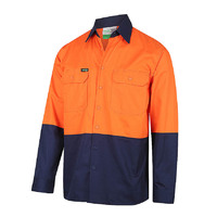 WORKIT Hi-Vis Lightweight Adjustable Cuff Shirt Orange 2XL