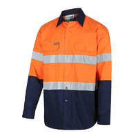 WORKIT Hi-Vis 2 Tone Vented Regular Weight Taped Shirt Orange 3XL
