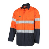 WORKIT Fire Resistant PPE1 FR Inherent 155gsm Lightweight Taped Shirt Orange 2XL