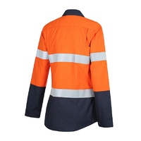 WORKIT Fire Resistant PPE1 Womens FR Inherent 155gsm Lightweight Taped Shirt Orange 10