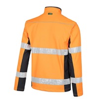 WORKIT Hi-Vis Soft Shell 2 in 1 Biomotion Taped Jacket Orange/Navy 2XL