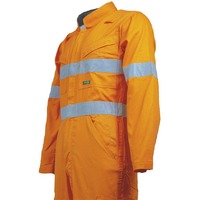 WORKIT Hi-Vis 2-Tone Tropical Lightweight Taped Coverall with Zip Closure Orange 102ST