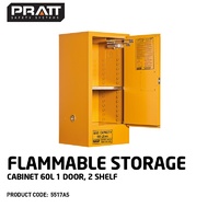 Flammable Storage Cabinet 60L 1 Door 2 Shelf