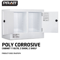 Poly Corrosive Cabinet 110LTR 2 Door 2 Shelf