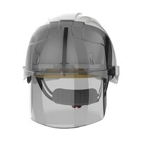 JSP Evo Vista Shield Vented White/Smoke Helmet - Wheel Ratchet - Clear Visor