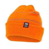 Navy Beanie with Retro-Reflective Stripes
