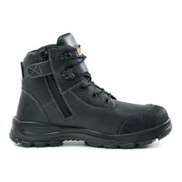 Bison Tor Lace Up Safety Boot with Zip Black Size AU/UK 4 (US 5) Colour Black