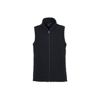 Ladies Plain Micro Fleece Vest Black 8