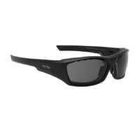 Bullet polarised safety sunglasses rsp303  - matt black frame/smoke lens
