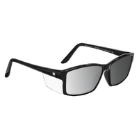 Twister photochromic safety glasses - black frame/smoke lens