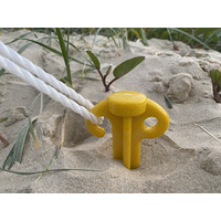 Pack of 30x Plastic Supa Tent Pegs 300mm Yellow High impact grade