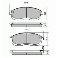 RDA Front Disc Brake Pads for Nissan Bluebird U13 Ti 2.4 LX SSS 1993-1998