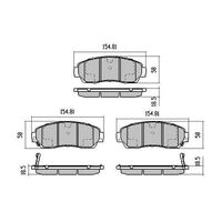 RDA Front Brake pads for Honda CRV 1.6TD, 2.0L, 2.2TD 2012-2017 Type 2