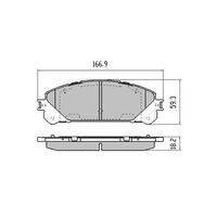 RDA Front Brake pads for Toyota Kluger GSU50, GSU50R, GSU55 2014-On