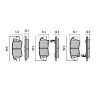 RDA Rear Brake pads for Hyundai i30 PD 2.0L 4/2017-Onwards Type 1