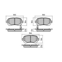 RDA Rear Brake pads for Fiat Freemont 2.0TD, 2.4L 2013-Onwards Type 1