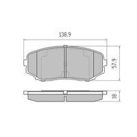 Front Brake pads for Mazda CX-9 2.5L T 4cyl 7/2016-On