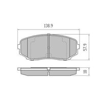 RDA Front Brake pads for Mitsubishi Eclipse Cross YA 1.5L FWD,AWD 12/2017-On Type 1