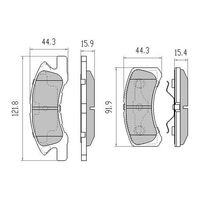 RDA Front Brake pads for Mitsubishi Mirage LA 1.2L Sedan A13A FWD 7/2014-On