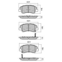 Front Brake pads for Kia Rondo 1.7TD 100kw, 2.0i 122kw 2013-Onwards Type 2