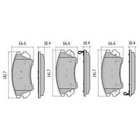 Front Brake pads for Chevrolet Camaro V6 3.6L 2012-2015