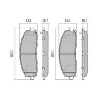 Front Brake pads for Fiat Freemont 2.0TD, 2.4L, 3.6L 2013-Onwards Type 2