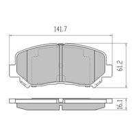 RDA Front Brake pads for Jeep Cherokee KL 2.0L 2014-Onwards Type 1