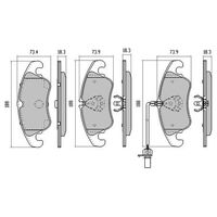 Front Brake pads for Audi SQ5 8R 3.0TD 5/2013-7/2017 Type 2 1LJ