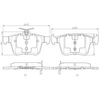 Rear Brake pads for Skoda Kodiaq 140 NS 2.0L AWD SUV 8/2017-10/2018