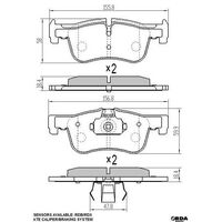 Front Brake pads for BMW 118 F20 2.0TD, 1.6T 1/2012-6/2015 ATE Cal