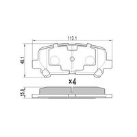 RDA Rear Brake pads for Isuzu MU-X 4WD 3.0TD 2013-On -Must check pad outline