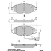 Front Brake pads for Volkswagen Caddy III 1.2T, 1.4T, 2.0TD 12/2015-On